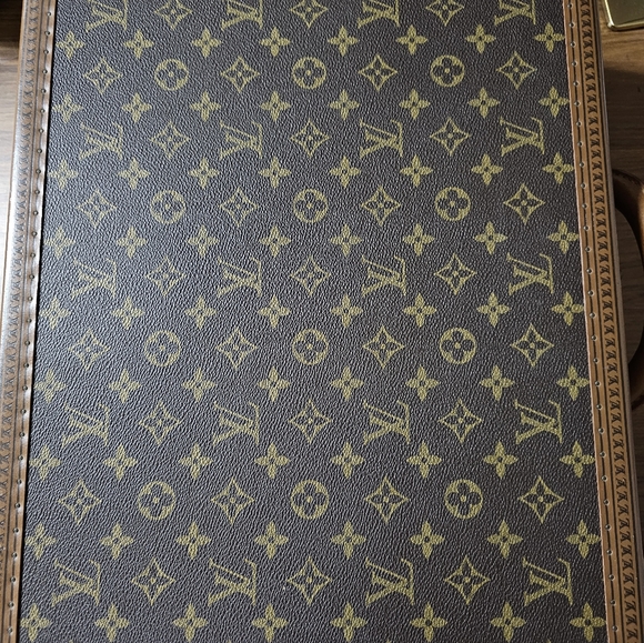 #00020-1143 VINTAGE 1970'S MONOGRAM LEATHER TRUNK SUITCASE 45 - Picture 6 of 11